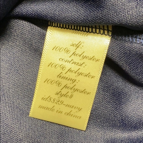 Miami Navy blue chiffon and lace dress - Picture 7 of 8